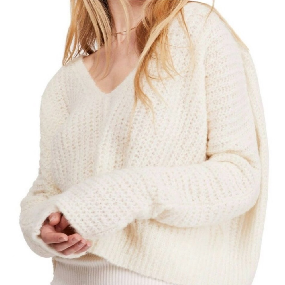 free people moonbeam alpaca ivory sweater (NWT)